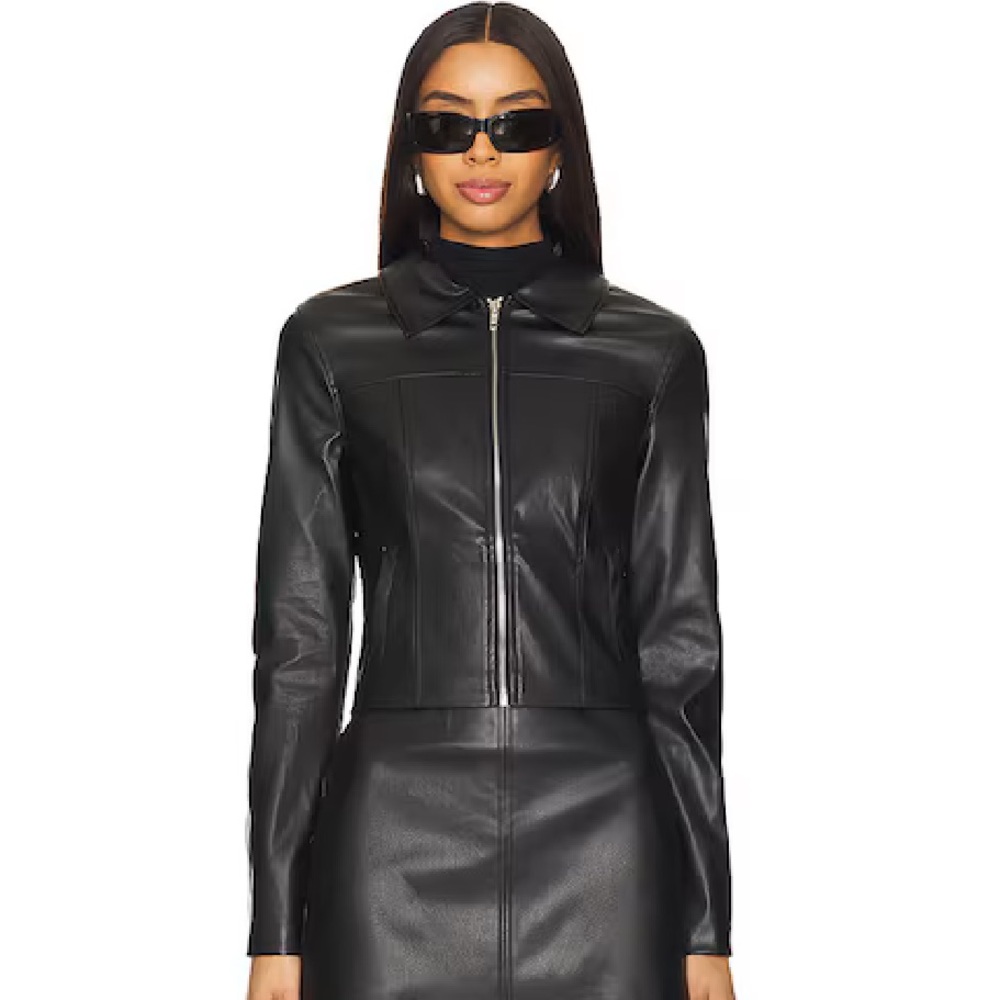 Superdown Haydenn Faux Leather Jacket - XL